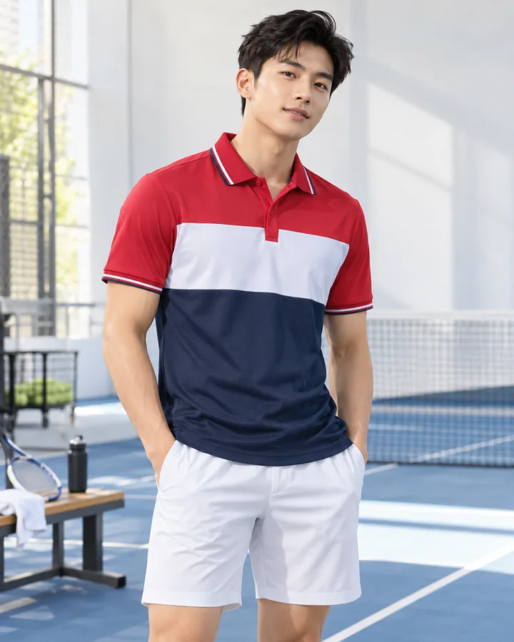 Áo thể thao Polo Nam Lux 3 màu Đỏ – Form nam