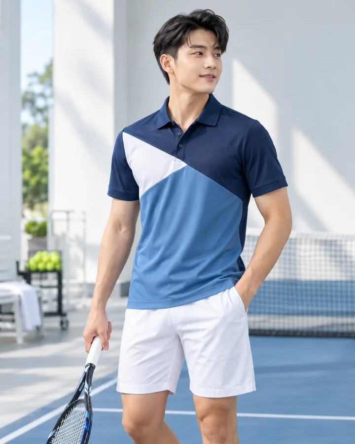 Áo thể thao Polo Nam Lux 2 màu Xanh – Màu xanh navy