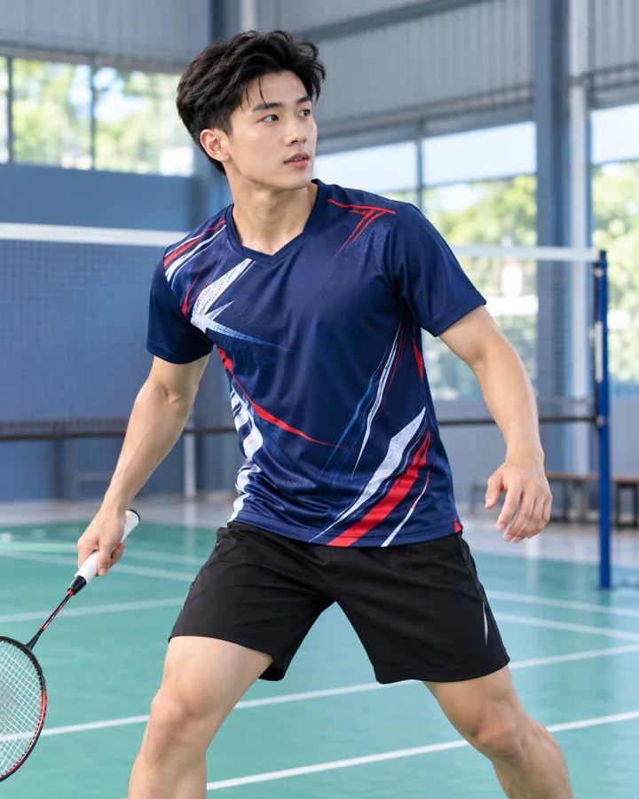 Áo Cầu Lông Pickleball Bóng Chuyền W9 Nam Màu Xanh Navy – Vải Coolmax