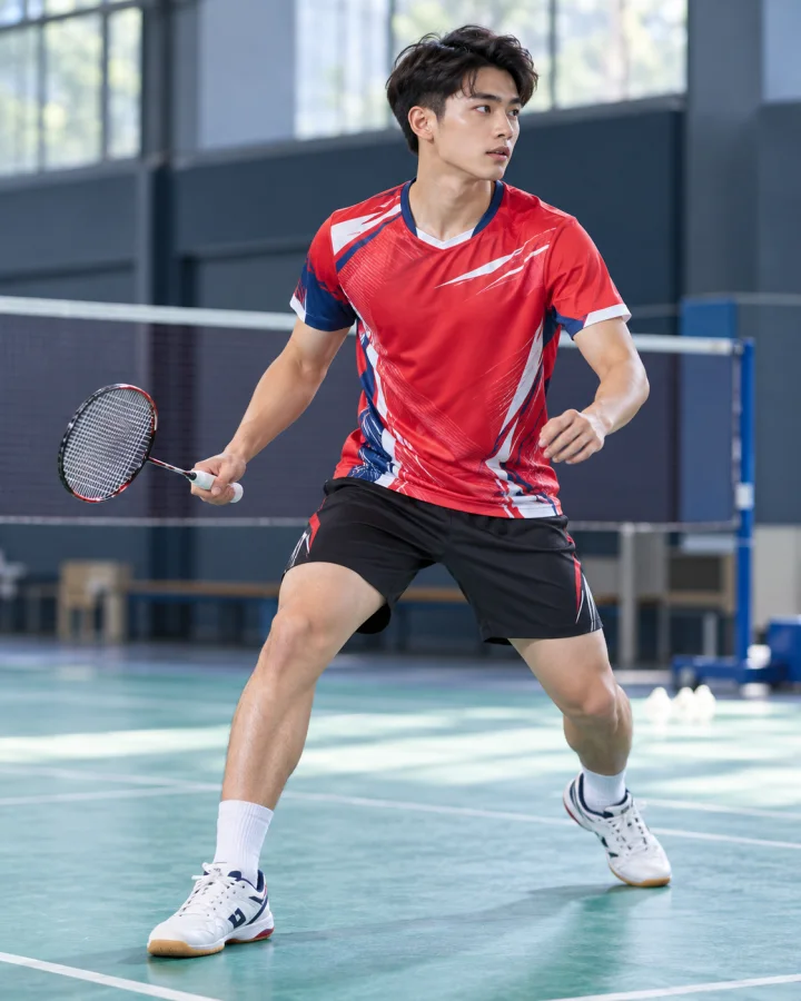Áo Cầu Lông Pickleball Bóng Chuyền W9 Nam Màu Đỏ – Dáng thể thao