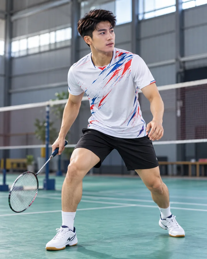 Áo Cầu Lông Pickleball Bóng Chuyền W9 Nam Màu Trắng – Dáng thể thao