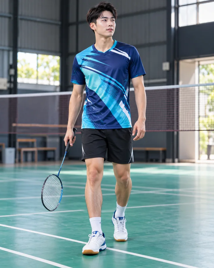 Áo Cầu Lông Pickleball Bóng Chuyền A4 Nam Màu Xanh Lý – Form nam