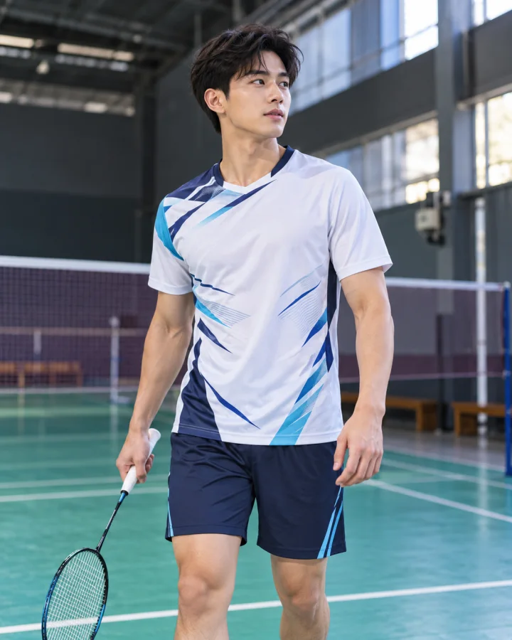 Áo Cầu Lông Pickleball Bóng Chuyền W9 Nam Màu Trắng – Form nam