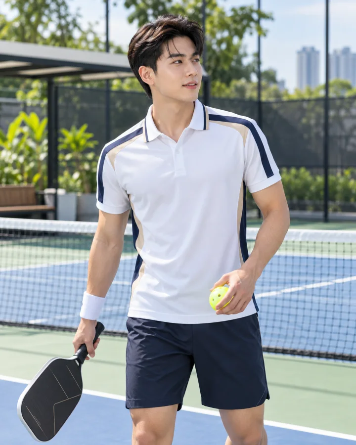 Áo Polo Thể Thao Golf , Pickleball Cao Cấp G2 Nam Màu Trắng – Chống nắng nhẹ