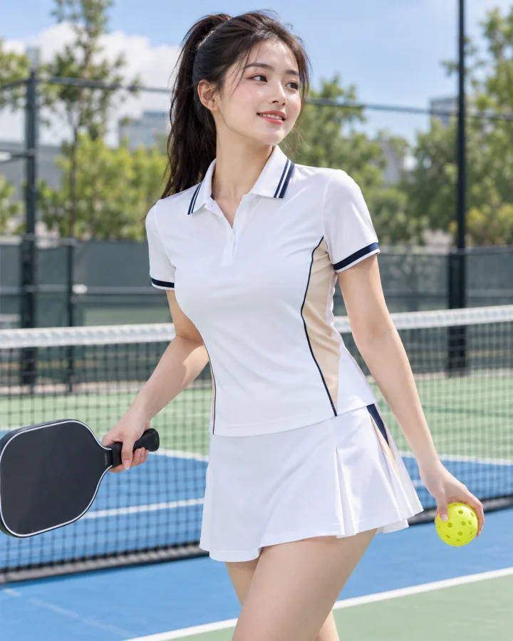 Áo Thể Thao Golf , Pickleball Cao Cấp G1 Nữ Màu Trắng – Form nữ