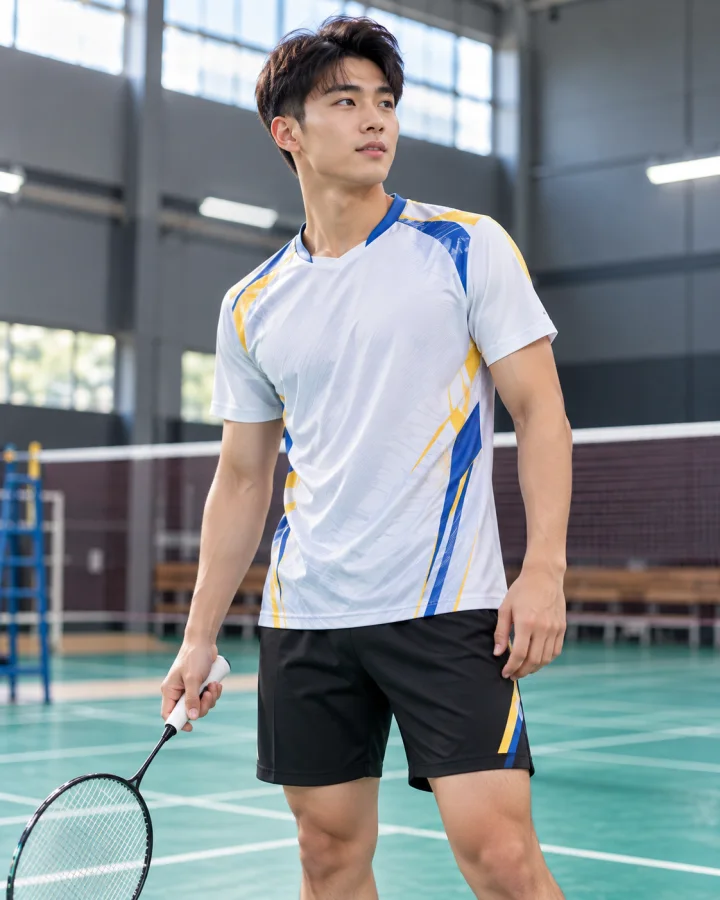 Áo Cầu Lông Pickleball Bóng Chuyền A4 Nam Màu Trắng – Vải Cooling Fabric