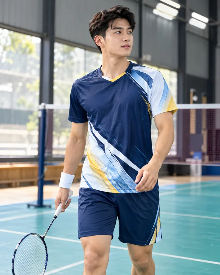 Áo Cầu Lông Pickleball Bóng Chuyền W9 Nam Màu Xanh Navy – Vải Cooling Fabric