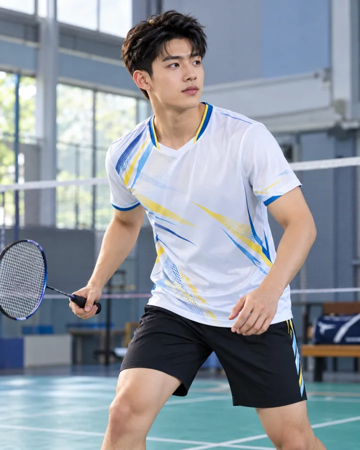 Áo Cầu Lông Pickleball Bóng Chuyền W9 Nam Màu Trắng – Form nam Mẫu 191