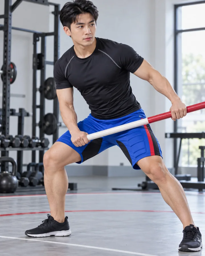 Quần Đùi Quần Short Thể Thao Môn Đẩy Gậy Màu Xanh Loại Tốt – Vải Dày – Có đệm ch Mẫu 222
