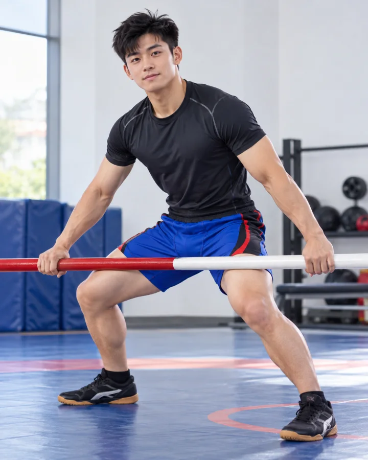Quần Đùi Quần Short Thể Thao Môn Đẩy Gậy Màu Xanh Loại Tốt – Vải Dày – Có đệm ch Mẫu 224