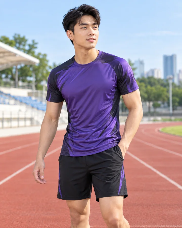 Áo thể thao ATT1 màu Tím – Nhanh khô
