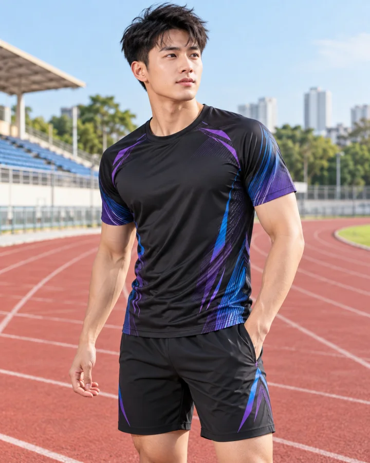 Áo thể thao ATT1 màu Đen – Form nam
