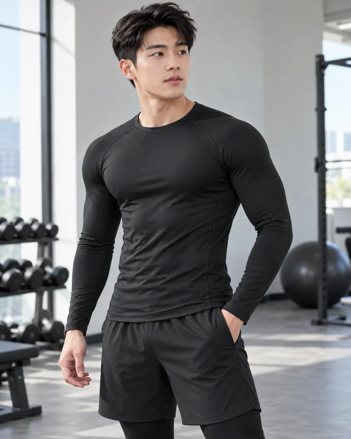 Áo Body Cao Cấp Giữ Nhiệt, Co Giãn 4 Chiều, Chống Nhăn Màu Đen
