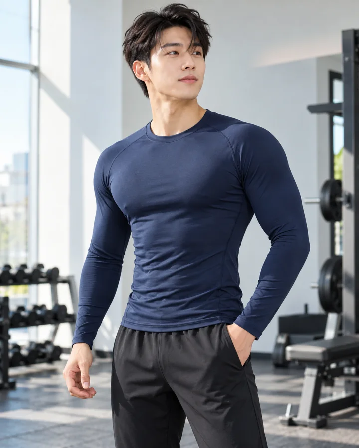 Áo Body Cao Cấp WARMCORE-1 Giữ Nhiệt, Co Giãn 4 Chiều, Chống Nhăn Màu Xanh Đen – Màu