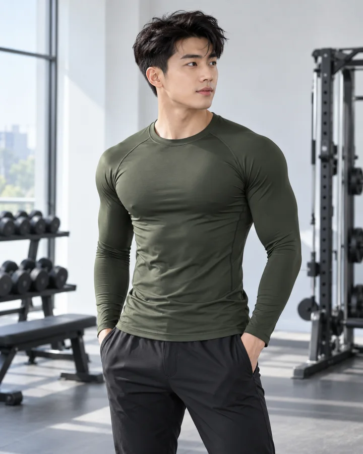 Áo Body Cao Cấp WARMCORE-1 Giữ Nhiệt, Co Giãn 4 Chiều, Chống Nhăn Màu Xanh Lính Mẫu 014