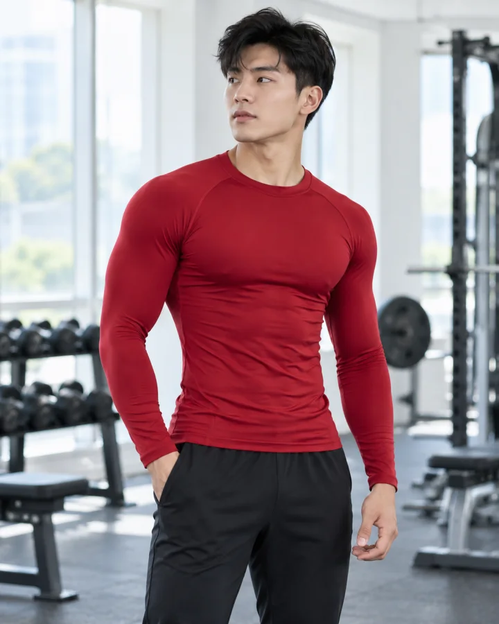 Áo Body Cao Cấp WARMCORE-1 Giữ Nhiệt, Co Giãn 4 Chiều, Chống Nhăn Màu Đỏ – Vải giữ nhiệt