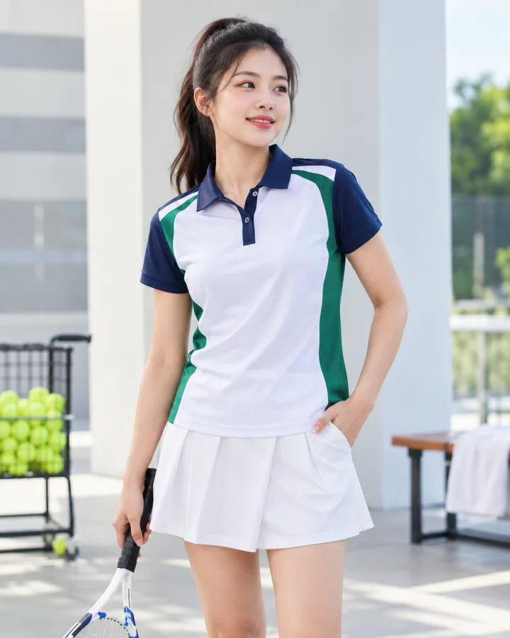 Áo thể thao Polo Nữ Lux 3 màu Xanh Lý – Vải pique