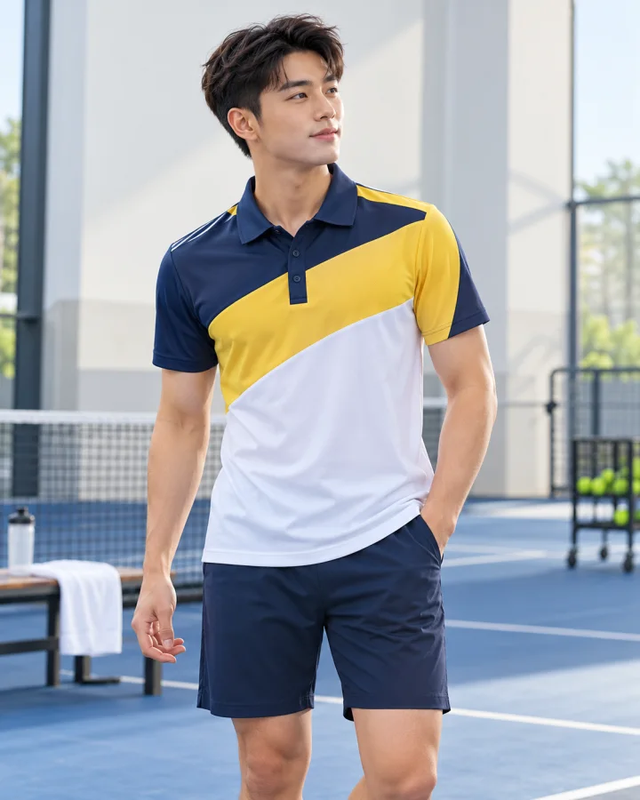 Áo thể thao Polo Nam Lux 3 màu Vàng – Màu xanh navy